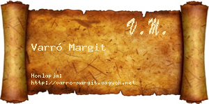 Varró Margit névjegykártya